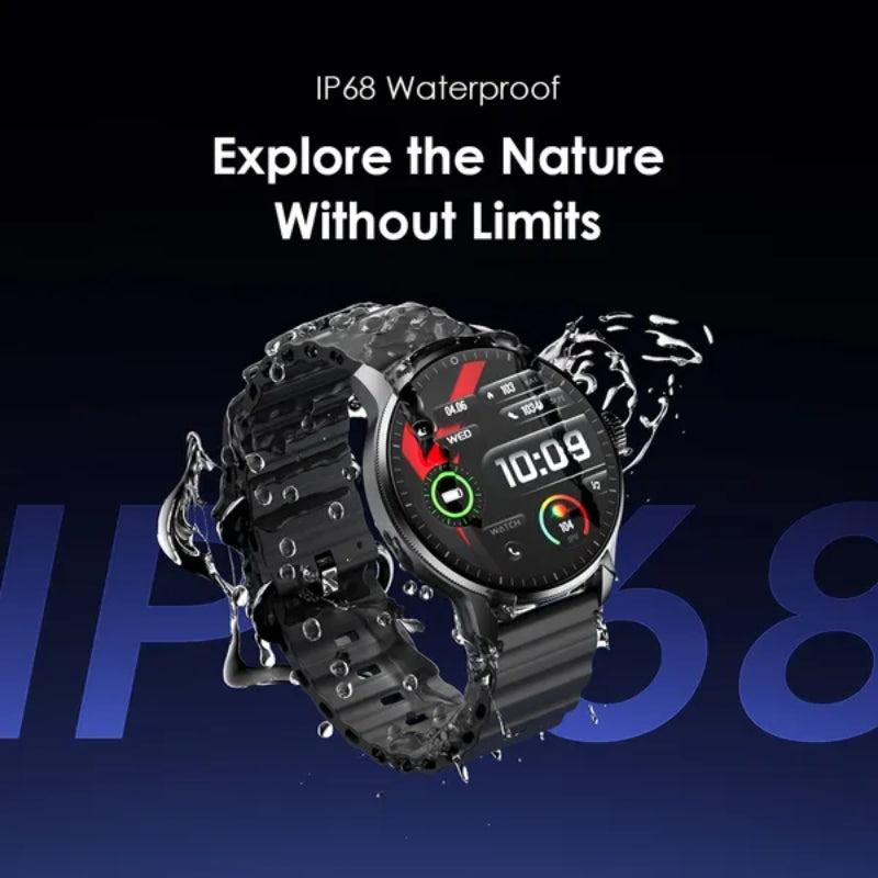 Oraimo Smart watch OSW-830 Black - ساعة أورايمو الذكية بشاشة اموليد 1.43 بوصة ومقاومة الماء IP68
