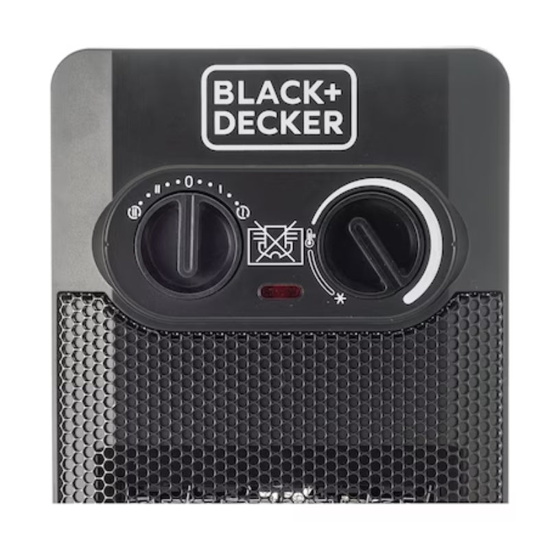 Black+Decker Vertical Fan (PTC) Heater HX340-B5 - سخان عمودي 2000 واط لتدفئة سريعة وفعّالة للمنازل والمكاتب