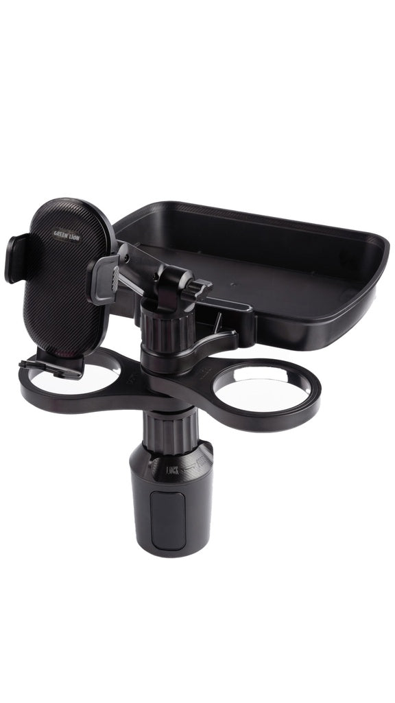 CUP Holder + Food Tray Multi Functional - حامل أكواب وطعام للسيارة مع حامل للهاتف متعدد الوظائف