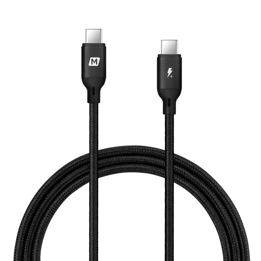 Momax Go Link USB‑C to USB‑C 100W PD Braided Cable, 1.2 m - كيبل موماكس جو لنك, USB-C الى USB-C, بقوة 100 واط, طول 1.2م
