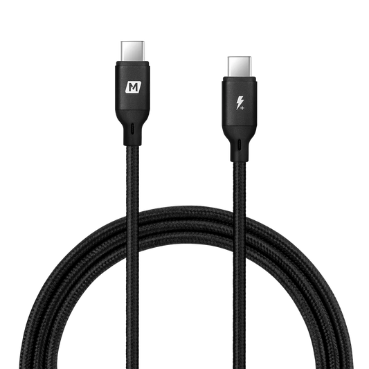 Momax Go Link USB‑C to USB‑C 100W PD Braided Cable, 1.2 m - كيبل موماكس جو لنك, USB-C الى USB-C, بقوة 100 واط, طول 1.2م