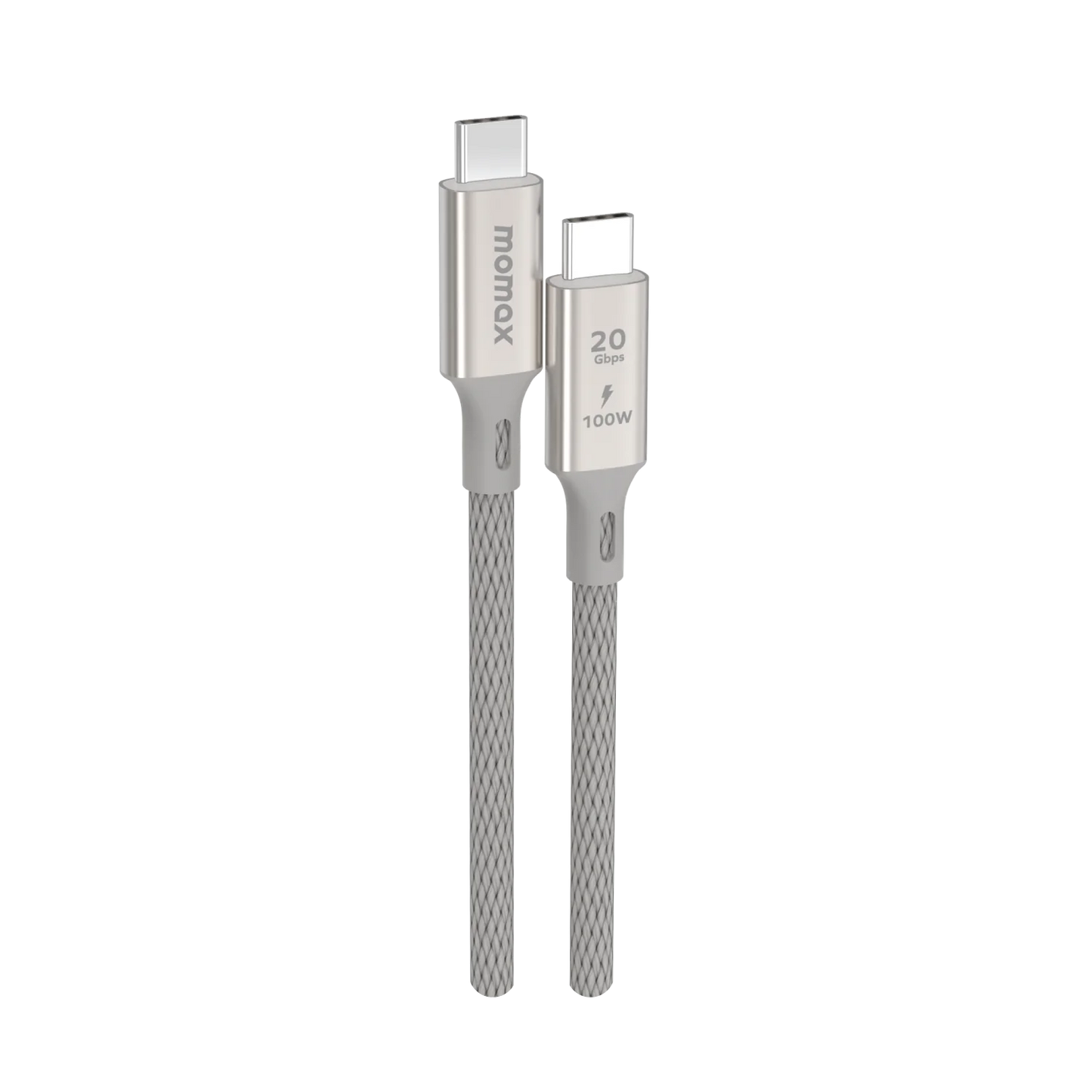 Momax Elite 100W USB‑C to USB‑C Braided Cable, 1 m - كيبل موماكس اليت, USB-C الى USB-C, بقوة 100 واط
