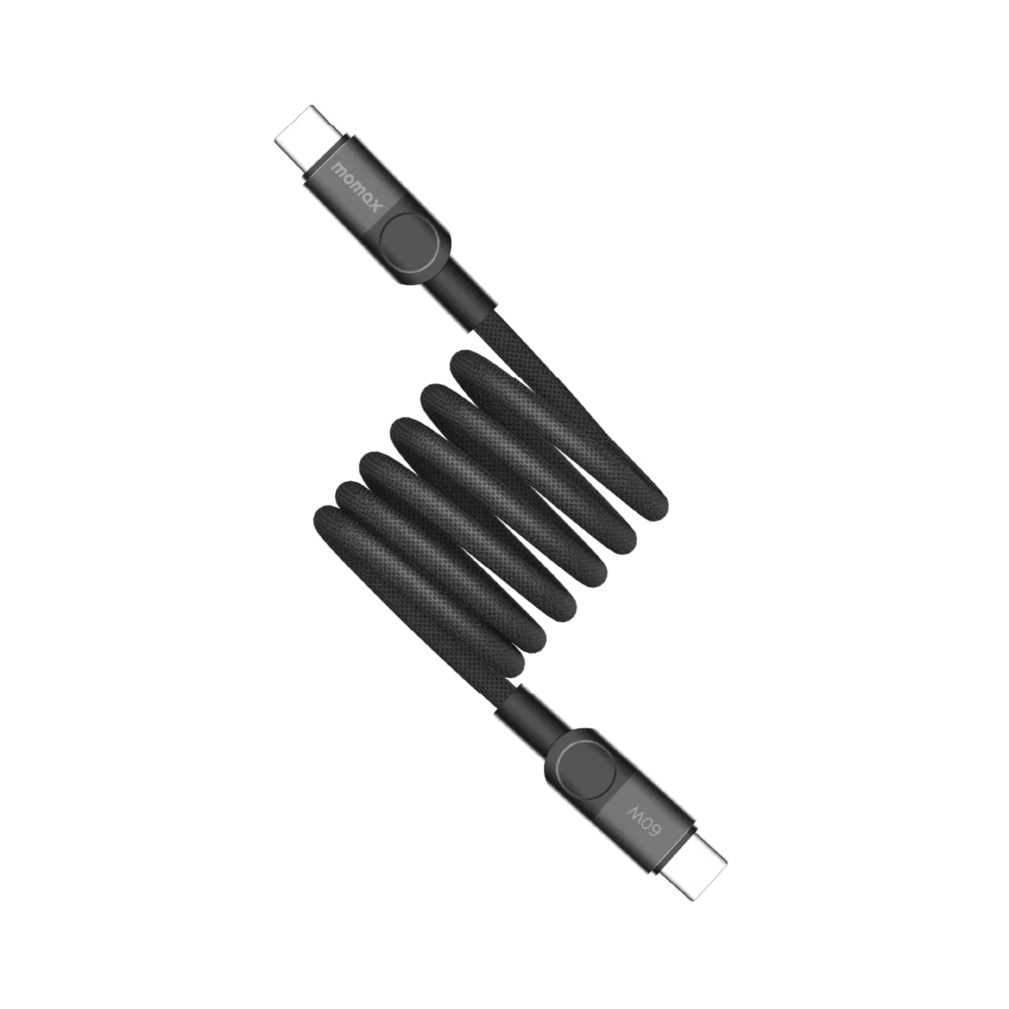 Momax Mag.Link 60W Magnetic USB‑C to USB‑C Cable, 1 m - كيبل موماكس ماج لنك المغناطيسي, USB-C الى USB-C, شحن 60 واط, طول 1م