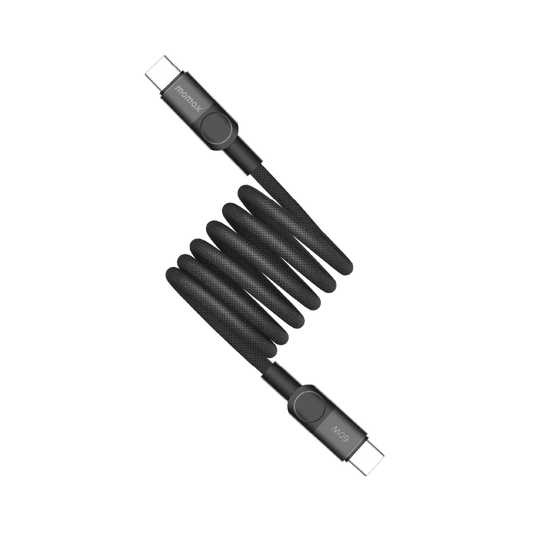 Momax Mag.Link 60W Magnetic USB‑C to USB‑C Cable, 1 m - كيبل موماكس ماج لنك المغناطيسي, USB-C الى USB-C, شحن 60 واط, طول 1م