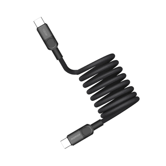 Momax Mag.Link 100W Magnetic USB‑C to USB‑C Cable, 2 m - كيبل موماكس ماج لنك المغناطيسي, USB-C الى USB-C, بقوة 100 واط, طول 2م
