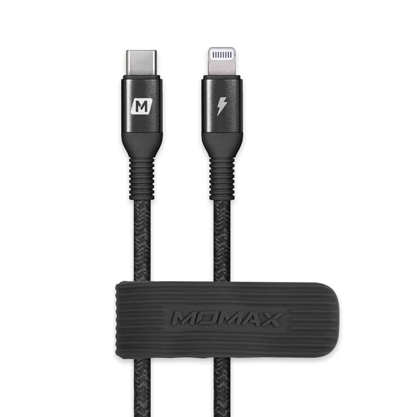 Momax Elite‑Link USB‑C to Lightning Cable, 1.2 m - كيبل موماكس اليت لنك, USB-C الى Lightning, عالي المتانة, طول 1.2م
