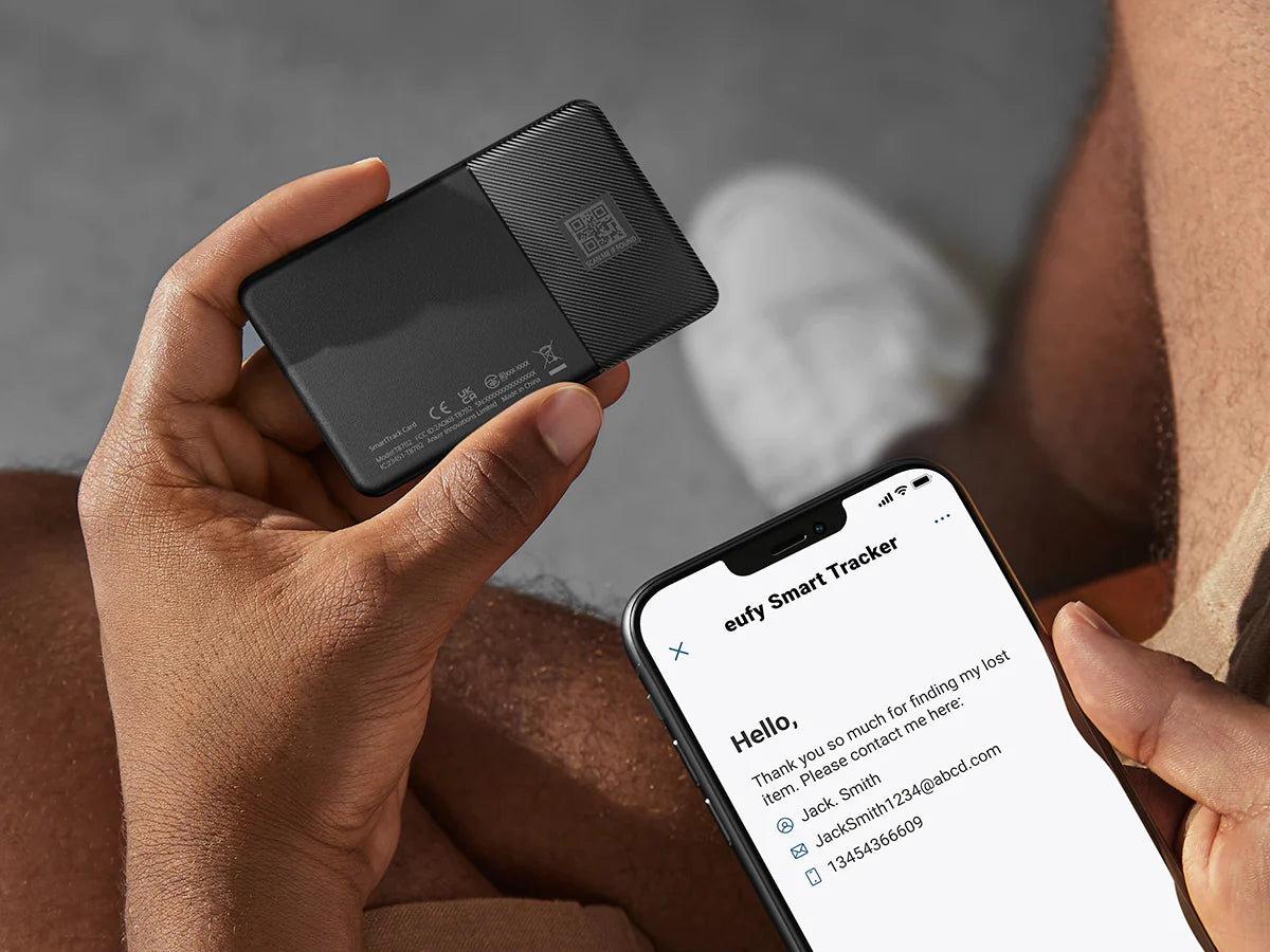 Anker Eufy SmartTrack Card, Slim Tracker with Apple Find My | بطاقة التتبع الذكية انكر يوفي سمارت تراك كارد, متوافقة مع ابل فايند ماي