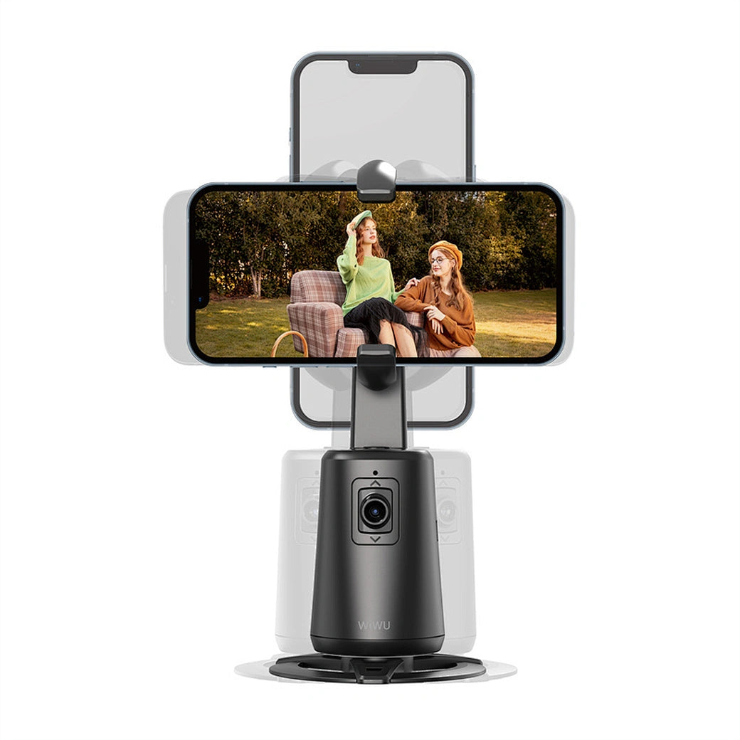 مثبت كاميرا ويوو الذكي بدوران 360 درجة بتقنية الذكاء الاصطناعي | WiWU 360° Camera Gimbal Stabilizer Intelligent AI Camera Video Selfie Stick