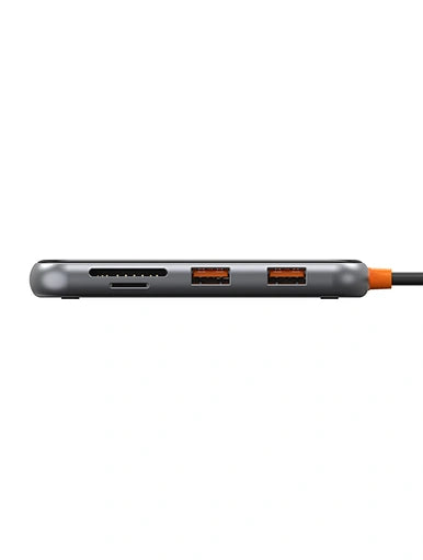 WiWU New Cyber Multifunctional 5 in 1 Type C Hub Adapter - محول متعدد االوظائف 5 في 1 تايب سي من ويوو