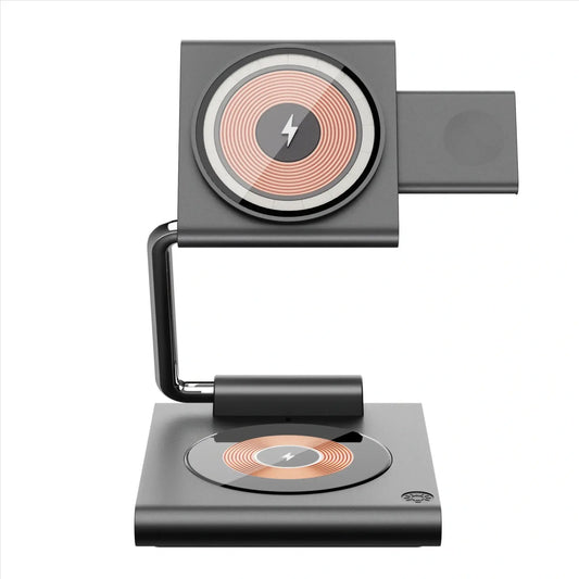 Wiwu 3 in 1 Wireless Charger - شاحن لاسلكي 3 في 1 بقدرة 15 واط من ويوو