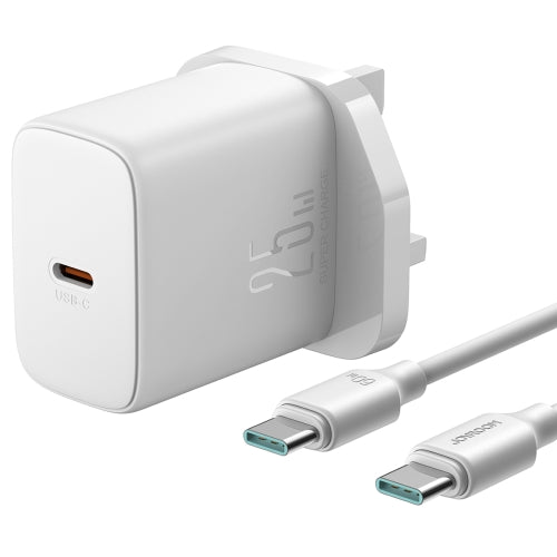 JOYROOM JR-TCF11 25W Fast USB-C Charger & Type-C Cable – شاحن سريع 25 واط مع كابل تايب سي من جويروم