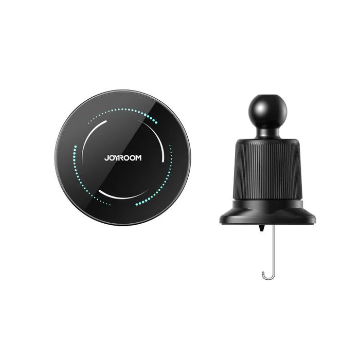 شاحن وحامل هاتف للسيارة لاسلكي مغناطيسي بقدرة شحن 15 واط من جويرووم | JOYROOM JR-ZS502 Magnetic Wireless Car Phone Holder – 15W