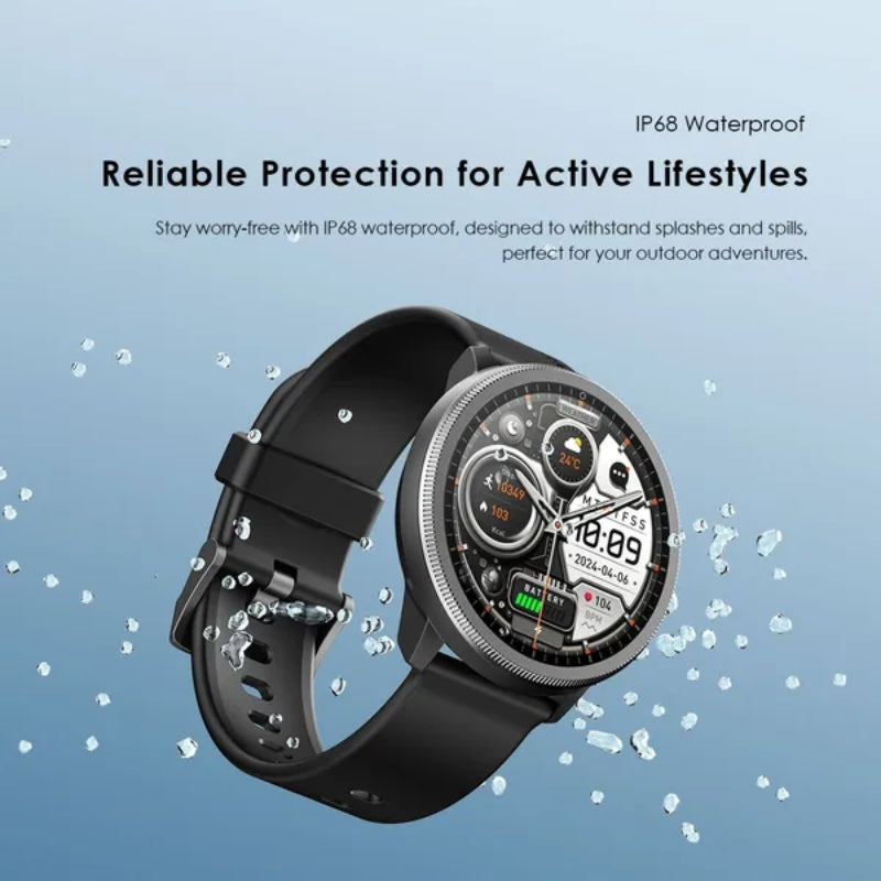 Oraimo Smart watch OSW-820 Black - ساعة أورايمو الذكية بشاشة اموليد  1.43بوصة وتتبع صحي دقيق