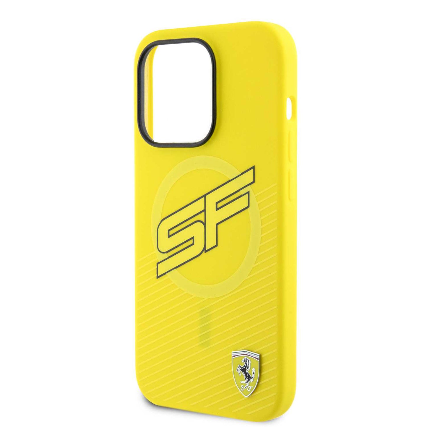 Ferrari Silicone Case with All Over SF Pattern for iPhone 15 Pro Max | كفر سيليكون فيراري لهاتف ايفون 15 برو ماكس