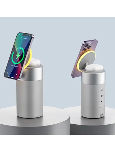 Wiwu 3 in 1 Wireless Charger Speaker - شاحن ويوو اللاسلكي 3 في 1 مع مكبر صوت