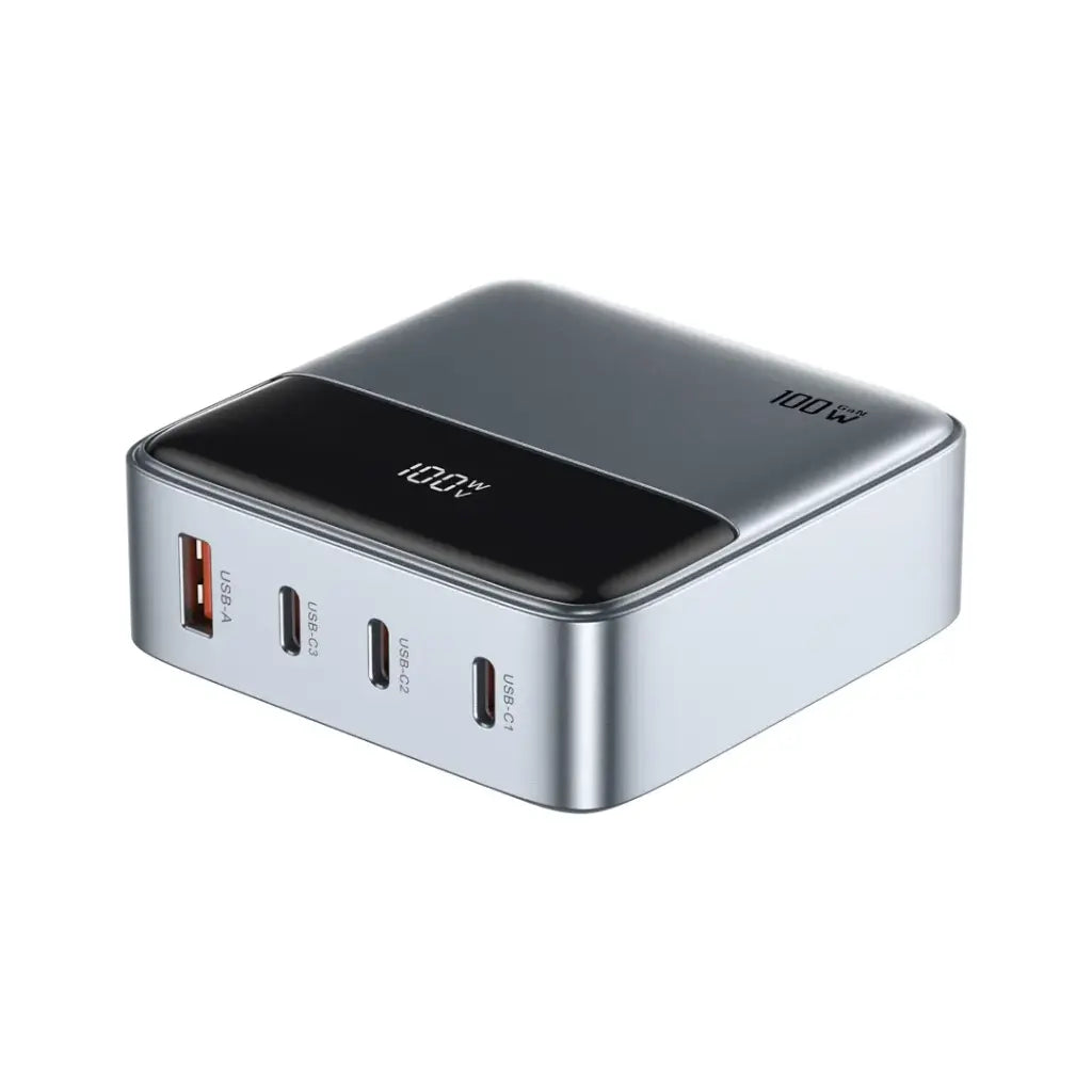 Green Lion 100W GaN Premium UK Plug Adapter - جرين ليون 100 واط – محول شحن GaN بريميوم بمقبس UK