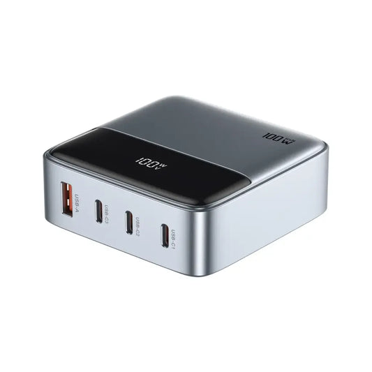 Green Lion 100W GaN Premium UK Plug Adapter - جرين ليون 100 واط – محول شحن GaN بريميوم بمقبس UK