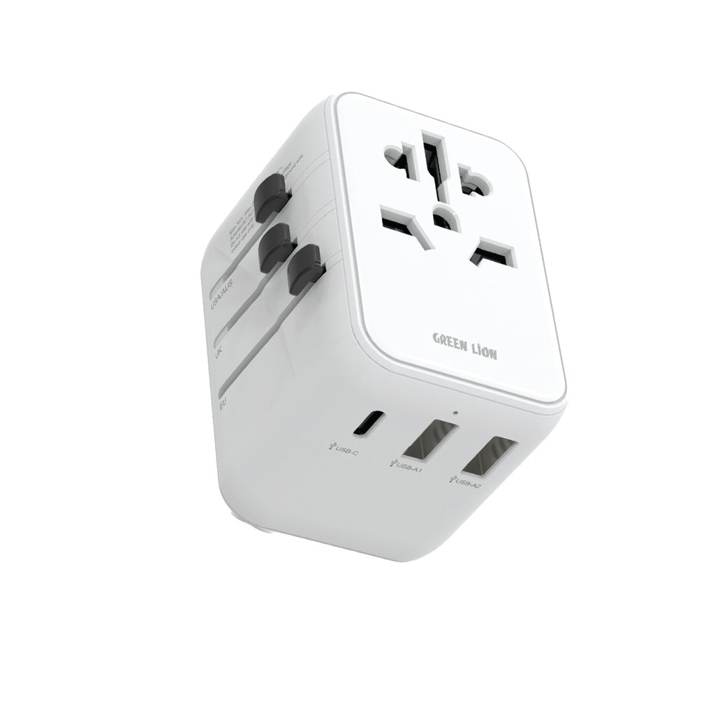Green Lion 12W Universal Travel Adapter - محول السفر العالمي Green Lion بقوة 12 واط