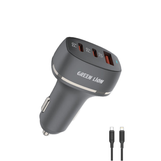 Green Lion Dual PD & QC 3.0 Car Charger 50W – شاحن سيارة جرين ليون بقوة 50 واط - PD مزدوج + QC 3.0