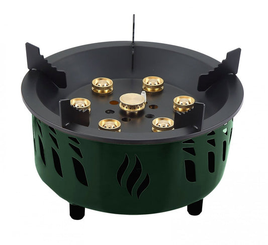 Green Lion Seven Burner Camping Stove with Storage Bag - موقد التخييم جرين ليون بـ7 شعلات مع حقيبة تخزين