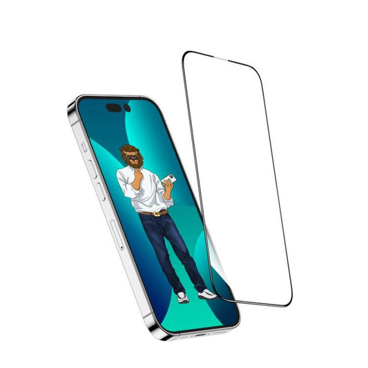 واقي شاشة جرين لايون 9H ستيف جلاس لهاتف ايفون 14 / 14 بلس / 14 برو / 14 برو ماكس | Green Lion 9H Steve Glass Strong Full Screen Protector for iPhone 14/14 Plus/14 Pro/14 Pro Max