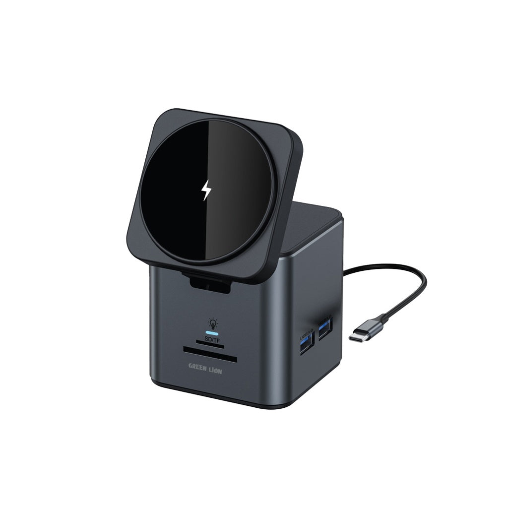 محطة توصيل جرين لايون 9 في 1 - أسود | Green Lion 9 In 1 Hub Docking Station - Black