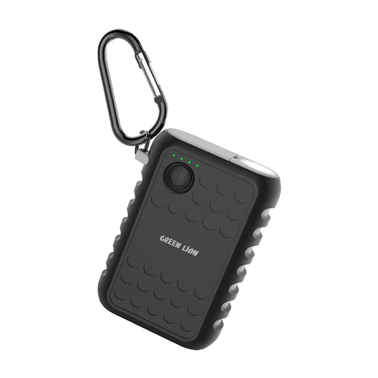 Green Lion Armor 10050mAh Power Bank PD 20W - Black - جرين ليون باور بانك أرمور 10050 مللي امبير مع بي دي 20 واط - اسود