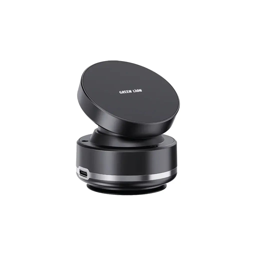 Green Lion GX-33 Auto Suction Phone Holder - Black - حامل هاتف سيارة جرين ليون  مغناطيسي مع امتصاص قوي