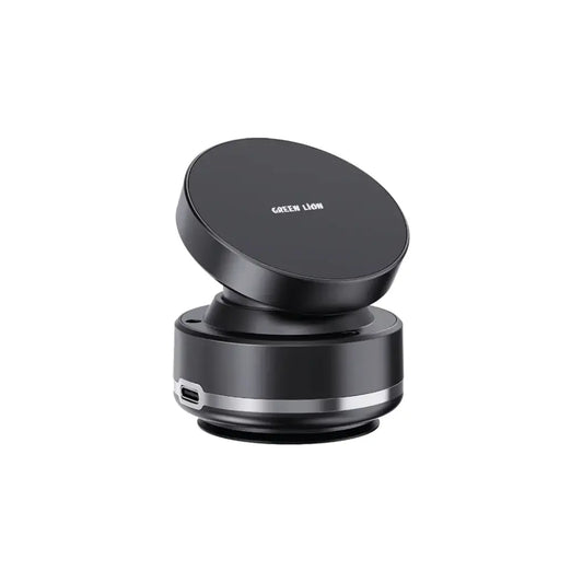Green Lion GX-33 Auto Suction Phone Holder - Black - حامل هاتف سيارة جرين ليون  مغناطيسي مع امتصاص قوي