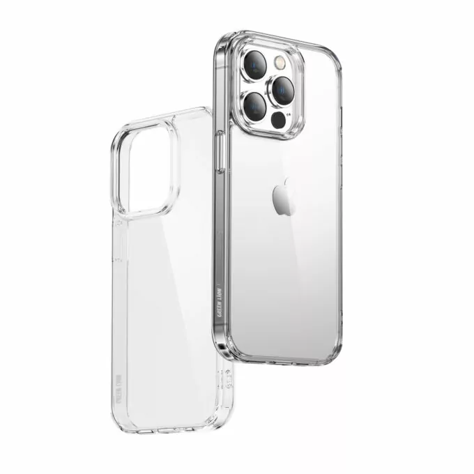 كفر جرين لايون مضاد للصدمات لهاتف ايفون 13 / 13 برو / 13 برو ماكس - شفاف | Green Lion Anti-Shock Case for iPhone 13 / 13 Pro / 13 Pro Max - Clear