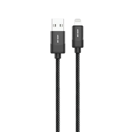 Green Lion USB - A to Lightning Braided Cable 12W - كابل جرين ليون يو اس بي أ الى لايتننج 12 واط طول 1 متر