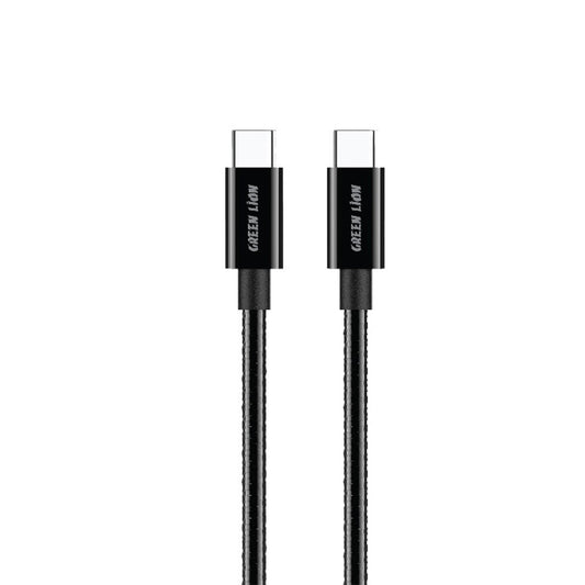 كيبل جرين لايون يو اس بي سي الى يو اس بي سي بقدرة 60 واط وطول 1 متر - اسود | Green Lion Type-C to Type-C 60W 1Meter - Black