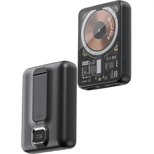 ماغسيف باور بانك جرين لايون تشامبرز بسعة 10,000 مللي امبير -  اسود | Green Lion Chambers MagSafe 10000mAh Power Bank – Black