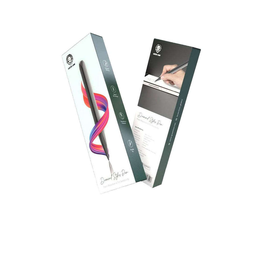 Green Lion Diamond Stylus Pen - Black - قلم جرين ليون دايموند ستايلس- اسود
