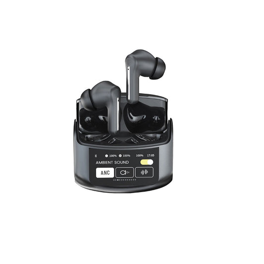 سماعات جرين لايون ايليت ويف بخاصية الغاء الضوضاء النشط وشاشة لمس مدمجة - اسود | Green Lion EliteWave ANC Inbuilt Touch Screen - Black