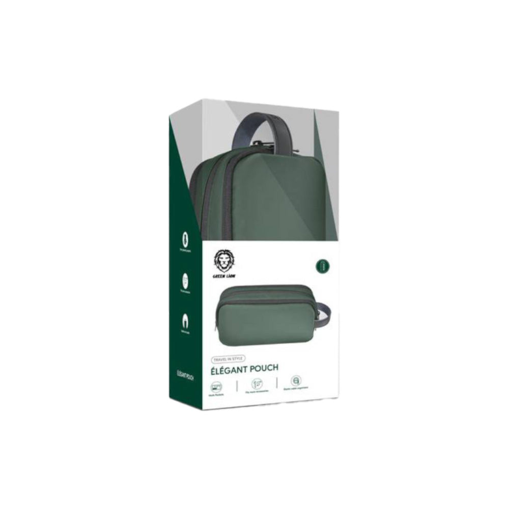 حقيبة يد انيقة من جرين لايون - اخضر غامق | Green Lion Elegant Pouch – Dark Green
