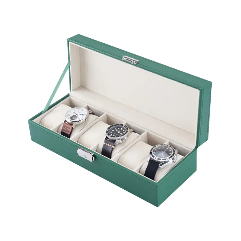 علبة ساعات جرين لايون اليغنت ب 6 فتحات - اخضر | Green Lion Elegant Watch Box 6 Slots - Green