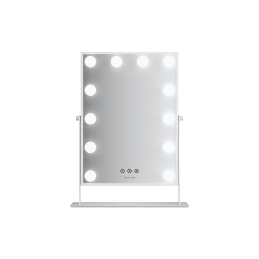 Green Lion Glam Shine Makeup Mirror 12 LED Lights - مرآة المكياج جرين ليون جلام شاين مع 12 ضوء LED