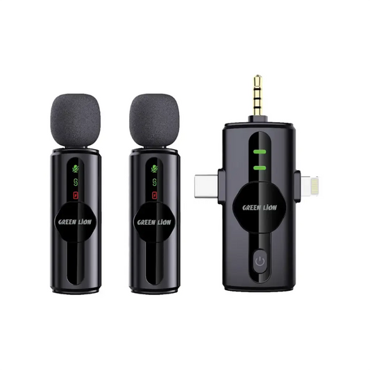 مايكروفون جرين لايون GM-80X الثلاثي في 1 - اسود | Green Lion GM-80X 3-in-1 Microphone – Black