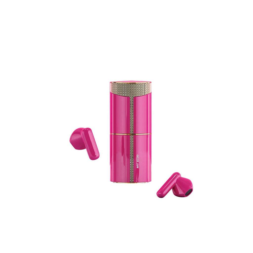 سماعات جرين لايون ليبستيك اللاسلكية - وردي | Green Lion Lipstick True Wireless Earbuds - Pink