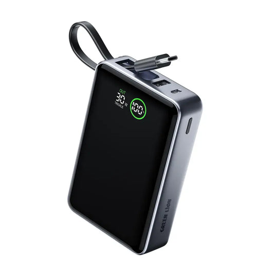 Green Lion Madrid 20 Power Bank 20000mAh PD 35W - جرين ليون مدريد 20 باور بانك 20000مللي امبير مع شحن سريع 35 واط
