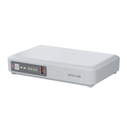 Green Lion Mini DC UPS Multifunction Network - White - جرين ليون ميني يو بي اس بقدرة 10000 مللي امبير