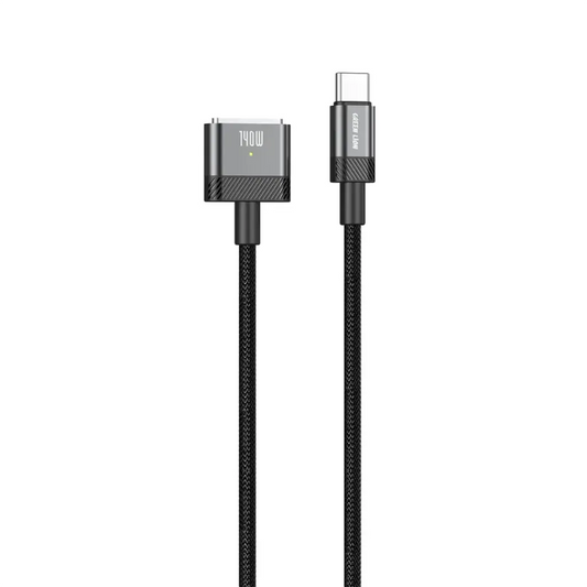 كيبل جرين لايون يو اس بي سي الى ماغسيف 3  - اسود | Green Lion USB-C to MagSafe 3 Magnetic Charging Cable - Black