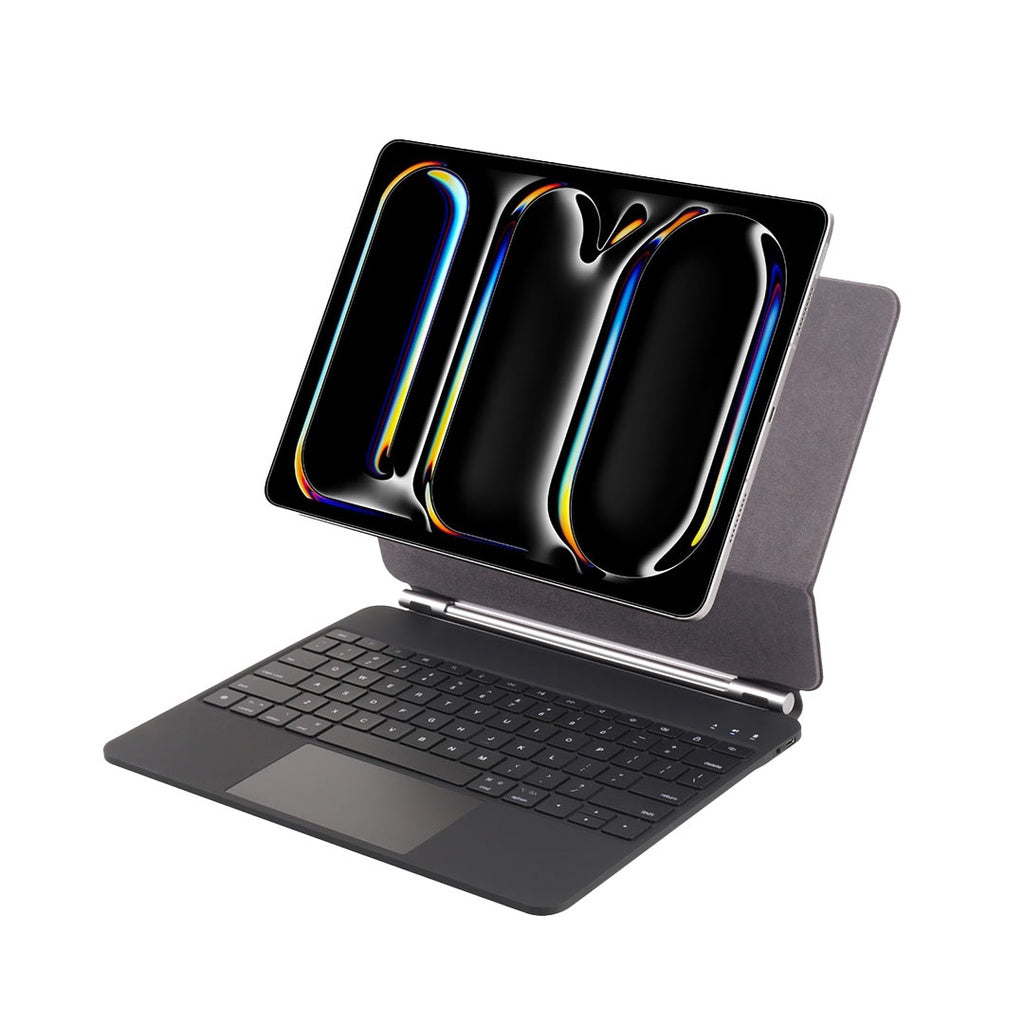 لوحة مفاتيح جرين لايون ماجيك مع حامل قلم لجهاز ايباد - اسود | Green Lion Magic Keyboard Case with Pencil Holder for iPad  – Black