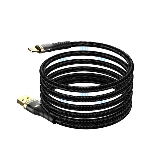 كيبل جرين لايون المغناطيسي من يو اس بي اي الى لايتننغ بقدرة شحن 12 واط وطول 1 متر - اسود | Green Lion Magnetic Cable USB-A to Lightning 12W 1M - Black