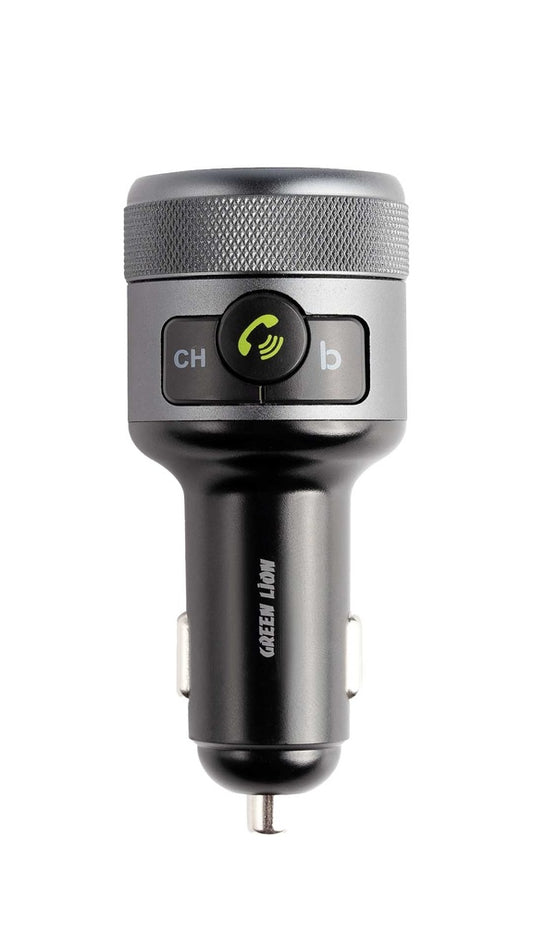 شاحن سيارة وجهاز ارسال اف ام ميني جرين لايون بقدرة شحن 42 واط - اسود | Green Lion Mini FM Transmitter Kit 42W - Black