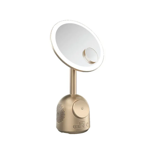 Green Lion Makeup Mirror with Speaker and MagSafe Charger - مرآة مكياج جرين ليون مع مكبر صوت وشاحن ماجسيف