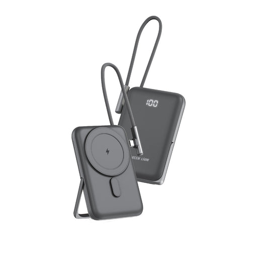 باور بانك جرين لايون مونتي كارلو ماج سيف بسعة 10,000 مللي امبير وبقدرة شحن 20 واط | Green Lion Monte Carlo Magsafe Power Bank 10000mAh PD 20W