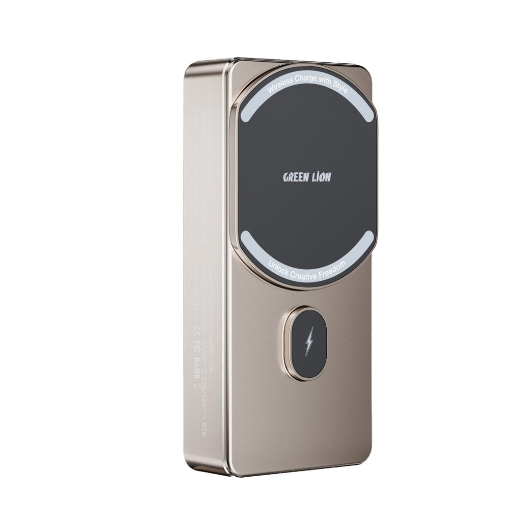 Green Lion Milton 10000mAh Powerbank - باور بانك جرين ليون ميلتون بسعة 10000 مللي أمبير