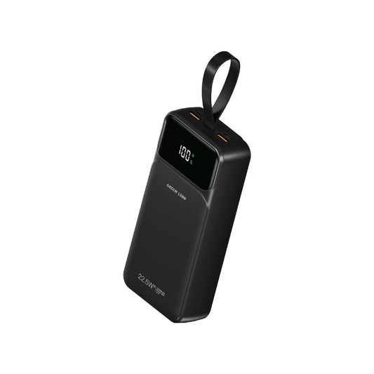 Green Lion Power Tank Power Bank 30000mAh PD 22.5W with Fast Charging Cable - جرين ليون – باور تانك باور بنك 30000mAh PD 22.5W مع كابل شحن سريع